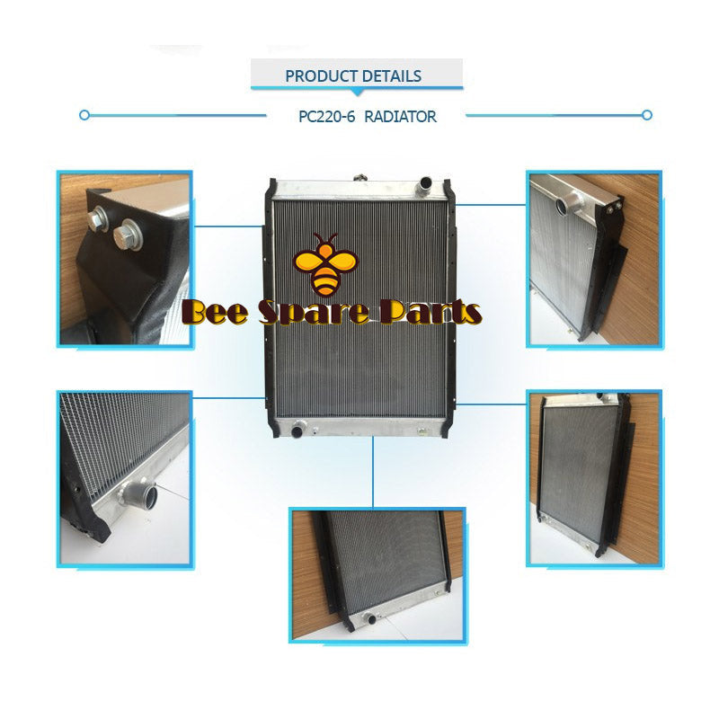 Water Tank Radiator 20Y-03-21111 for Komatsu Excavator PC200EL-6K PC210-6 PC220-6 PC230-6 PC240-6K PC250LC-6L