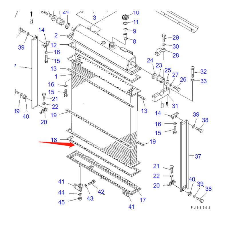 Radiator Core 195-03-00700 195-03-00600 Fits Komatsu D375A