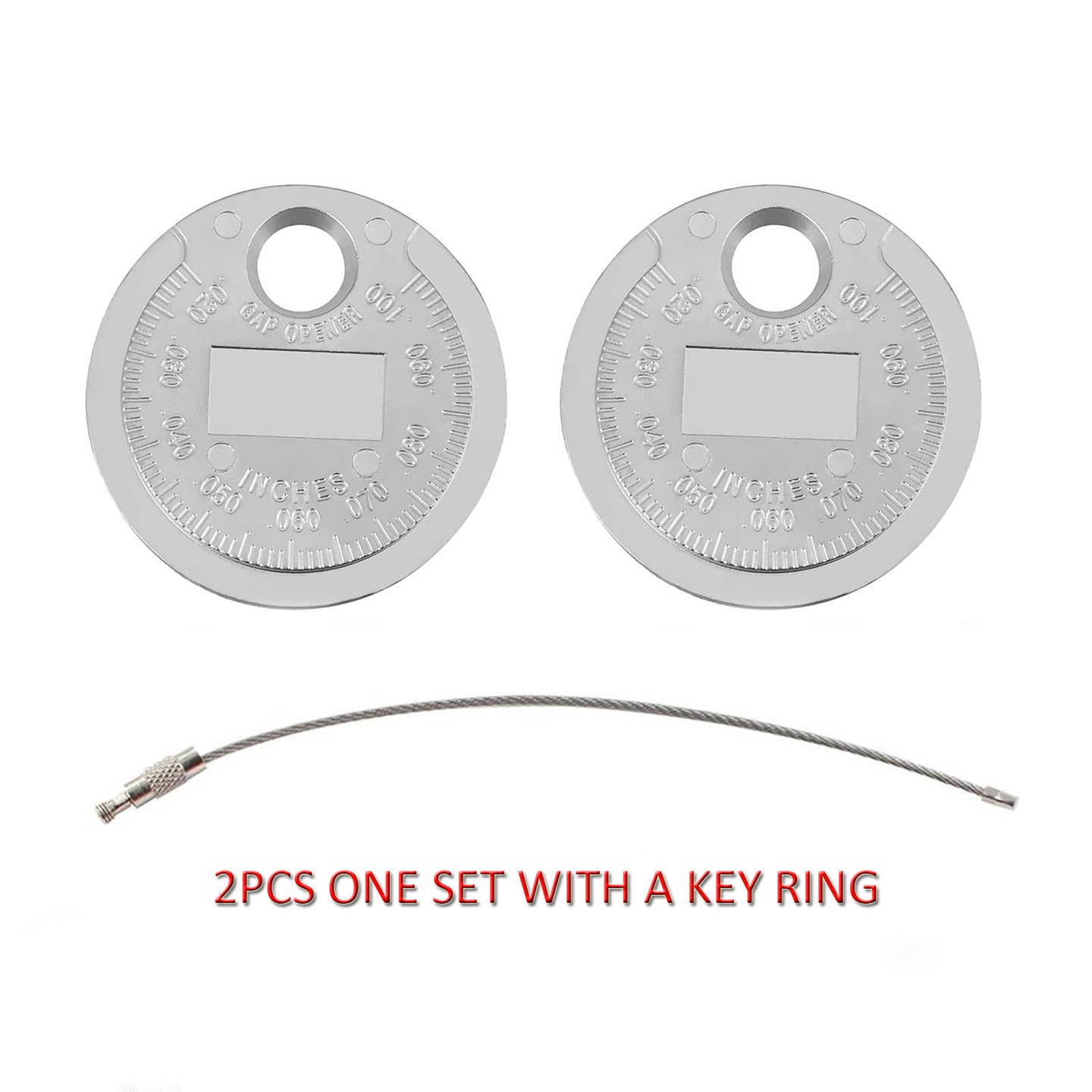 2 Pack Automobile And Motorcycle Spark Plug Gap Adjustment Tool 0.6-2.4mm Coin Type Spark Plug Gauge