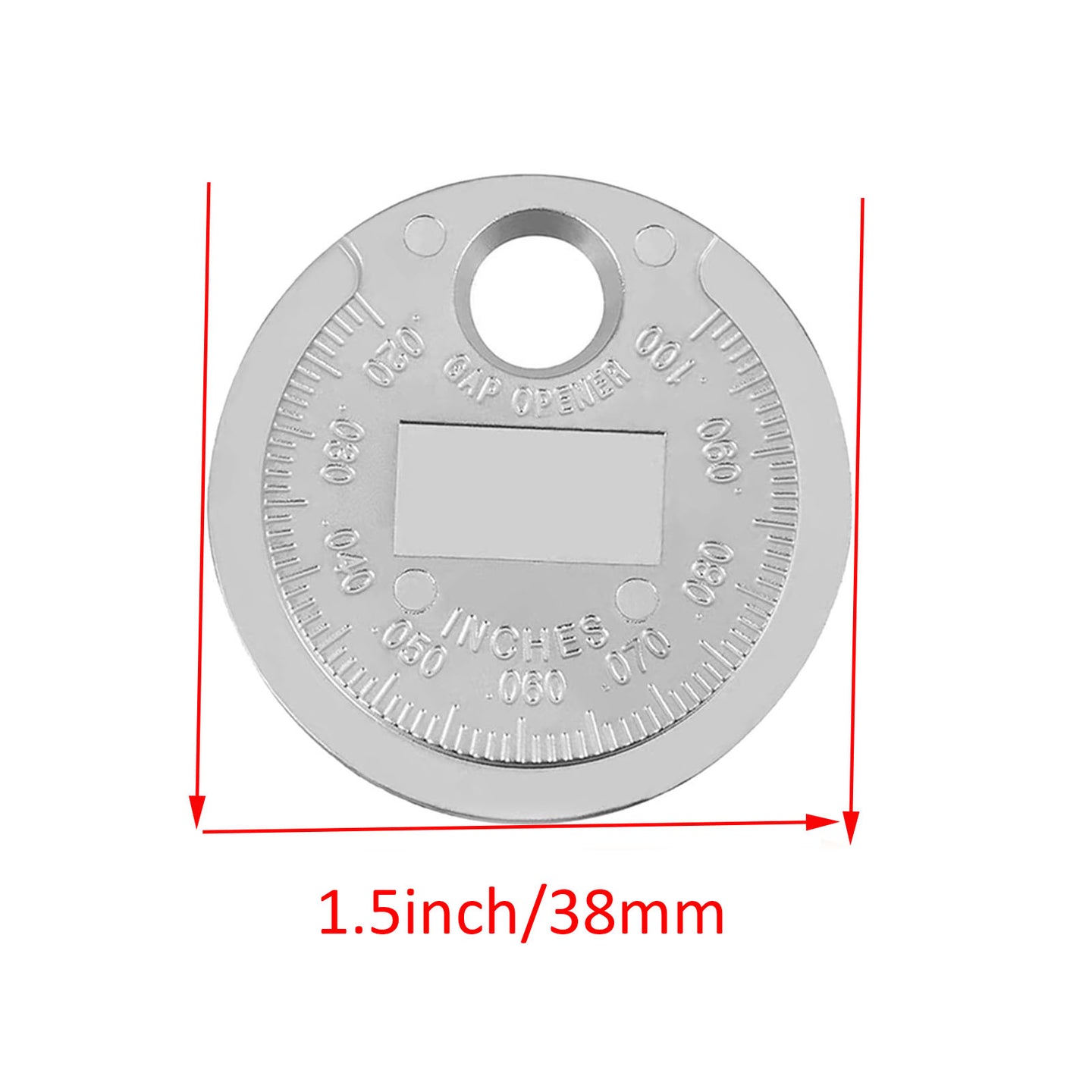 2 Pack Automobile And Motorcycle Spark Plug Gap Adjustment Tool 0.6-2.4mm Coin Type Spark Plug Gauge