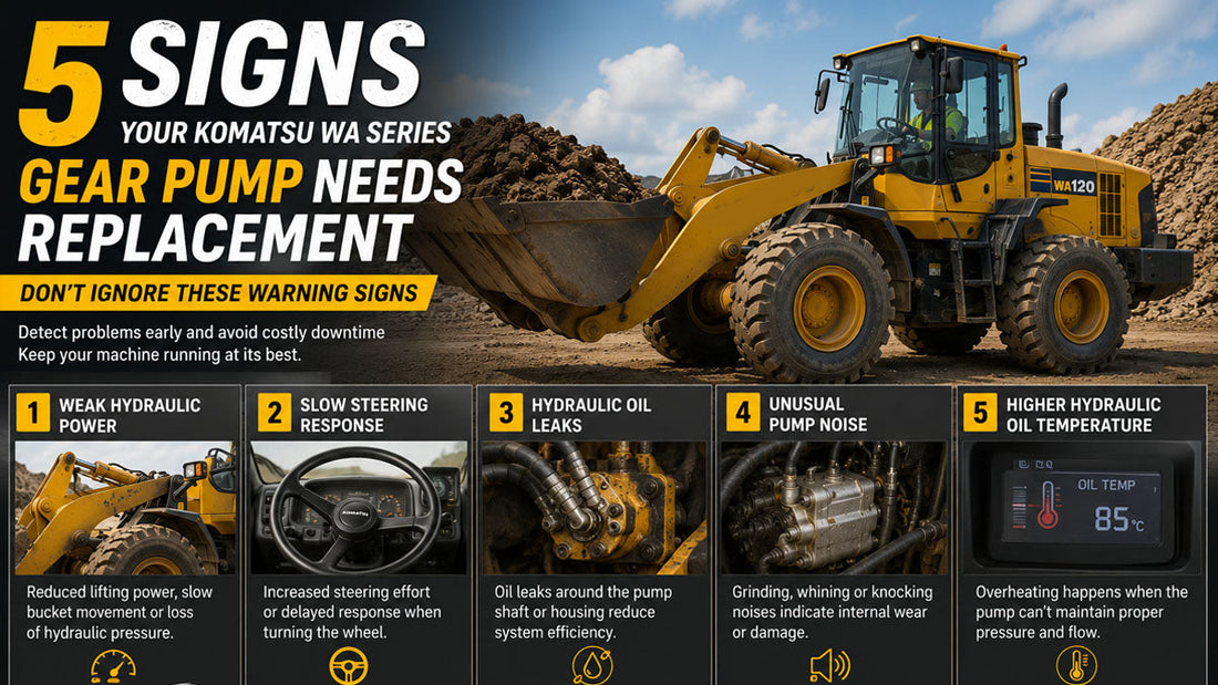 5 Signs Your Komatsu WA100-3, WA120-3, WA150-3 or WA180-3 Gear Pump Needs Replacement