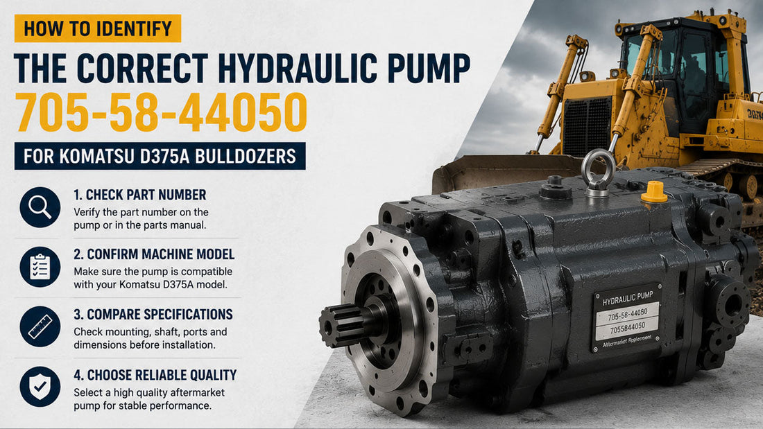 How to Identify the Correct Hydraulic Pump 705-58-44050 for Komatsu D375A Bulldozers