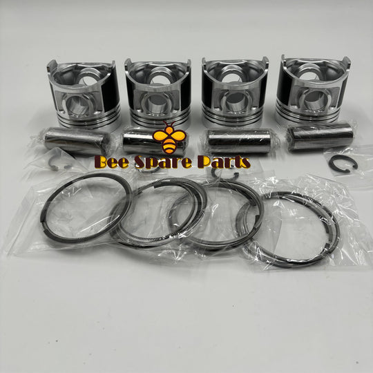 New 4 Sets STD Piston Kit With Ring 115017581 21401831 Fit For Perkins 404C 404D Engine 84MM