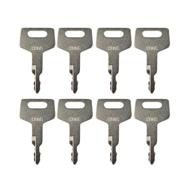8pcs Heavy Equipment Key 17001-00019 H806 Fit Takeuchi Excavator-Replacement Aftermarket Parts