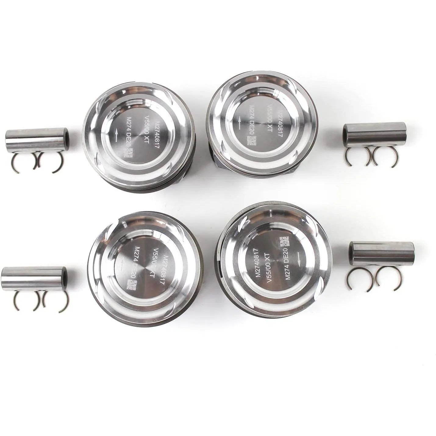 1 Set PISTON 2740300900 2740300117 A2740301617 INNER COOLING for MERCEDES BENZ E300 Glc300 Slc300 Sprinter van Slk300 M274 2.0L-BeeSpareParts
