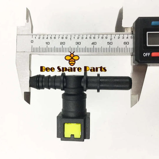 100pcs T-Type Coupling Fuel Quick Connector 7.89 ID6 T-Union Plastic Pipe Injector For Car Plastic Pipe-BeeSpareParts