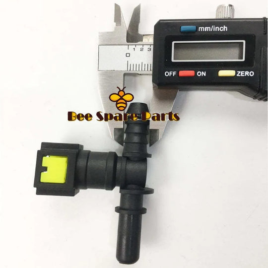 100pcs T-Type Coupling Fuel Quick Connector 7.89 ID6 T-Union Plastic Pipe Injector For Car Plastic Pipe-BeeSpareParts