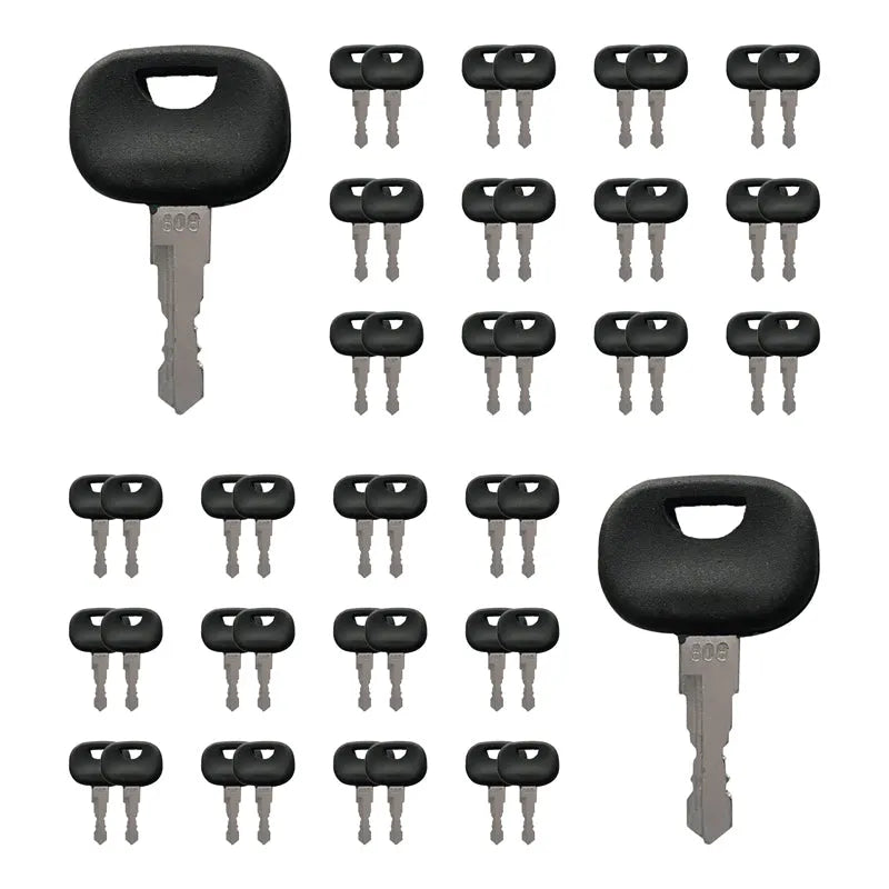 10221073 ELI80-0111 LW10288887 AT322699 50 Pcs Ignition Keys 606 Compatible with Liebherr Track Loader Dozer Models-BeeSpareParts