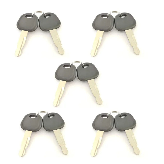 10pcs Construction Ignition Key 60022654 Fits Sany Excavator-BeeSpareParts