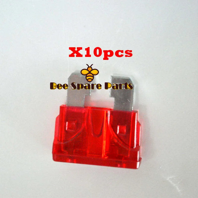 10pcs Forklift Fuse 10A Fits Toyota 80982-76043-71 Hacus Aftermarket-商业/工业-BeeSpareParts