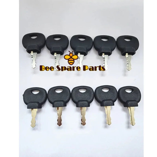 10pcs Ignition Key 14707 Fit JCB New Holland Volvo Forklift Parts-BeeSpareParts