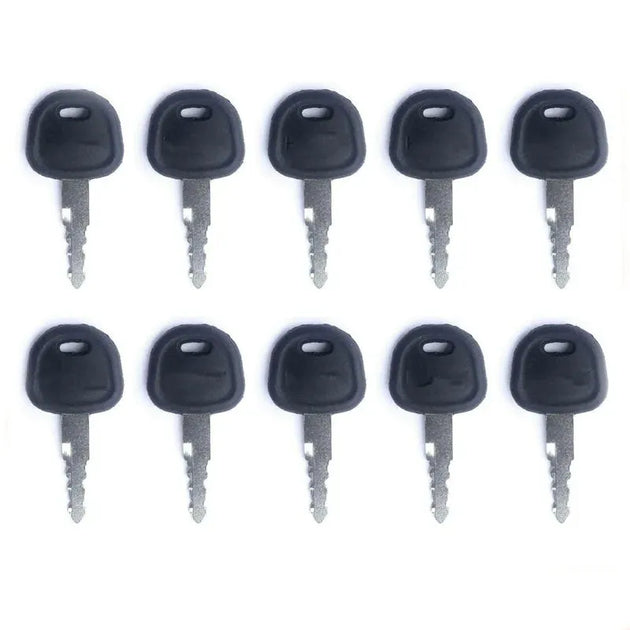 10pcs Ignition Key 21N4-10400K Fit Hyundai Several R Series Excavator Models-Replacement Aftermarket Parts