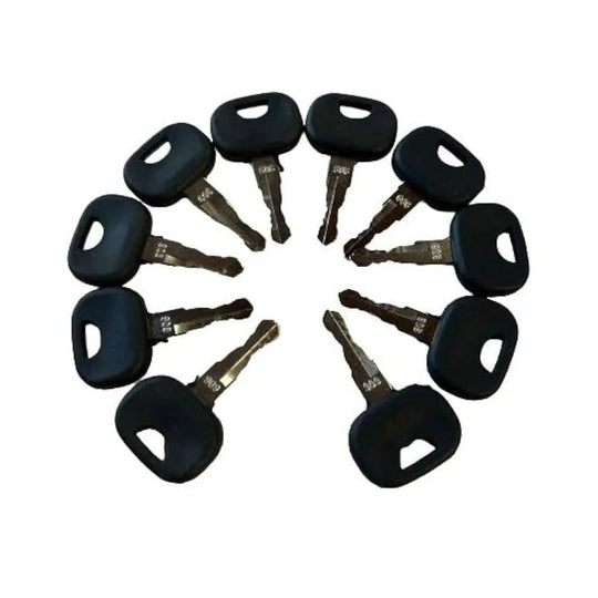 10pcs Ignition Key 606 LW10288887 Fits Crawler Loader and Crawler Dozer Models 605C 655C 755C-BeeSpareParts