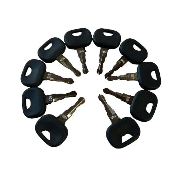 10pcs Ignition Key 606 LW10288887 Fits Crawler Loader and Crawler Dozer Models 605C 655C 755C-BeeSpareParts