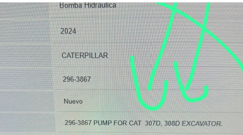 Mini Excavator PVC80 Hydraulic 296-3867 2963867 for CAT 308D Main Pump