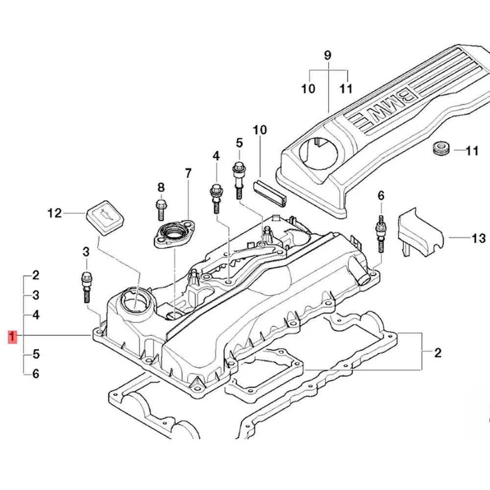 11127568581 11127568582 11127509523 11127526671 Top Cylinder Head Engine Rocker Valve Cover For BMW 3 Series X1-BeeSpareParts