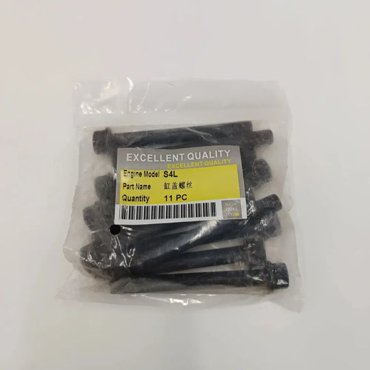 11PCS Cylinder Head Bolts 31A01-21100 for Mitsubishi Engine S3L2 S4L S4L2-BeeSpareParts