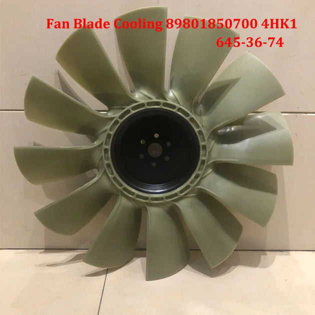 12 Fan Blade Cooling 89801850700 For Hitachi ZAX200-3 ZAX210-3 4Hk1 Engine 8-980185070-0-Replacement Aftermarket Parts