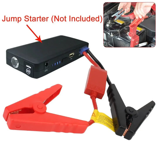 12V Jump Starter Alligator Clip Emergency Battery Jump Cable Clamps With EC5 Plug Connector For Car Trucks Starting Device-BeeSpareParts
