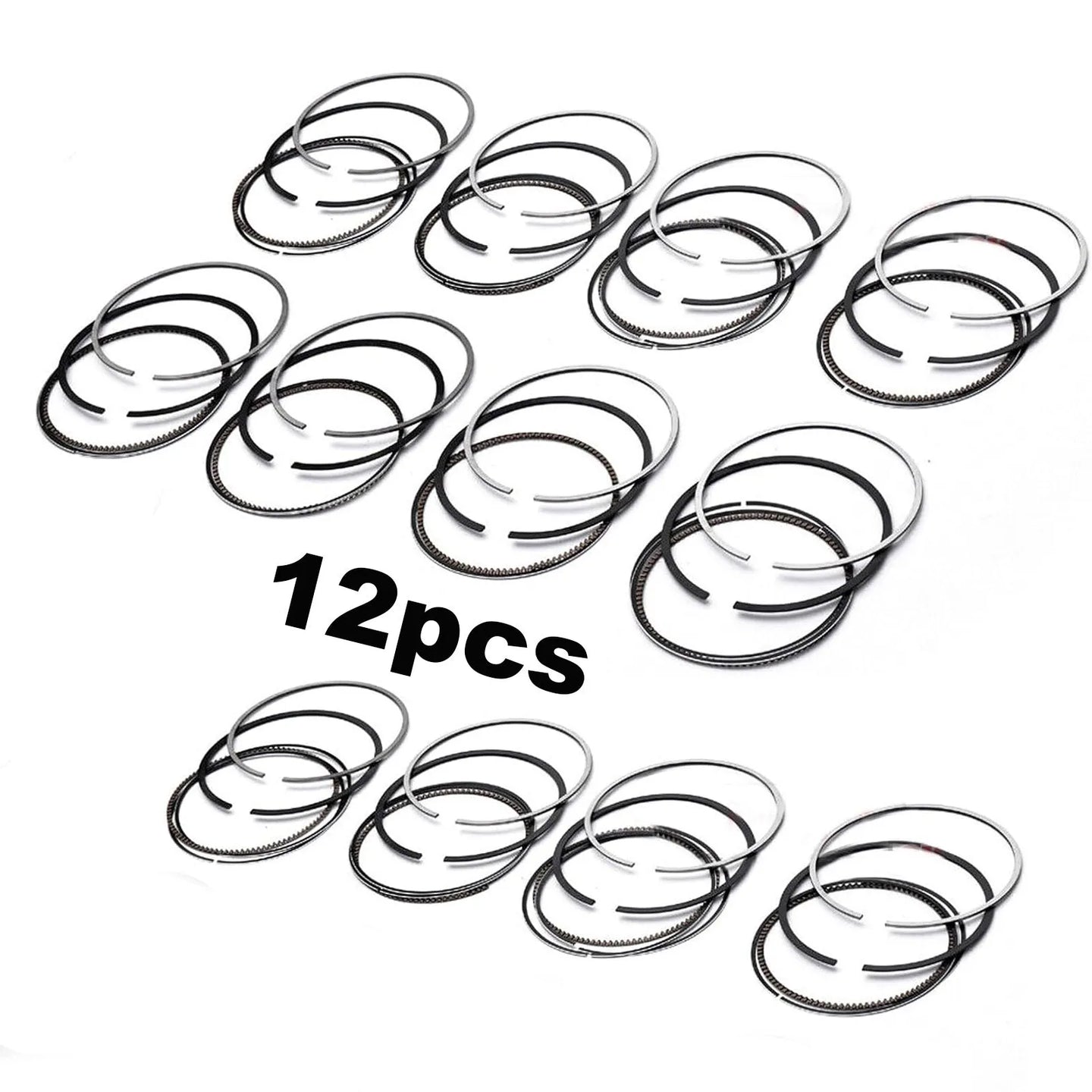12x Piston Rings Set STD Φ92mm for Rolls-Royce Phantom RR1 Drophead 6.7 N73B68A 11250150257-BeeSpareParts