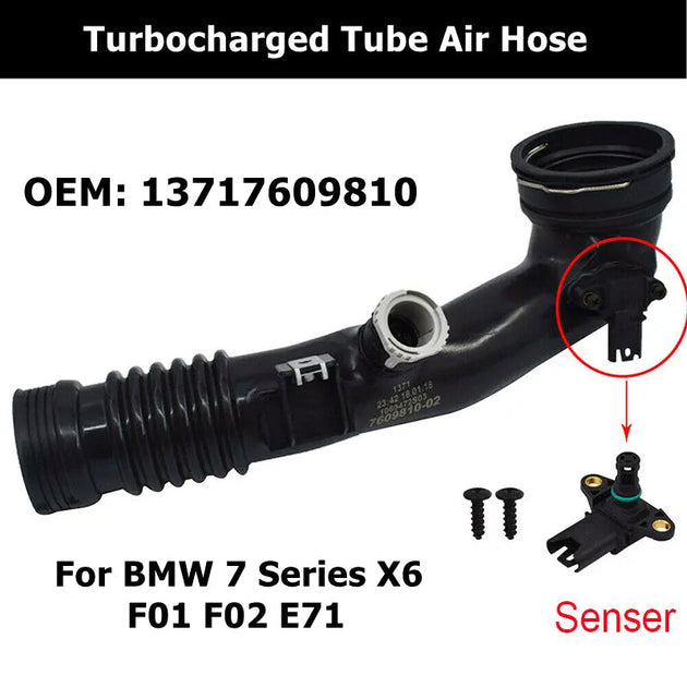 13717609810 Car Accessories Air Cleaner Intake Pipe For BMW 7 Series X6 F01 F02 E71 Turbocharged Tube Air Hose-BeeSpareParts