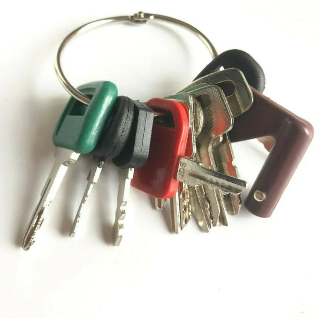 14PCS Heavy Equipment Keys Set Construction Ignition Key Set For Excavator-Replacement Aftermarket Parts