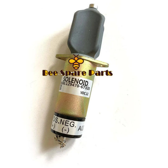 1502-12A7U1B 129470-67320 12V Shut Off Solenoid for Yanmar 12V 3, 4 & 6 Cylinder-BeeSpareParts