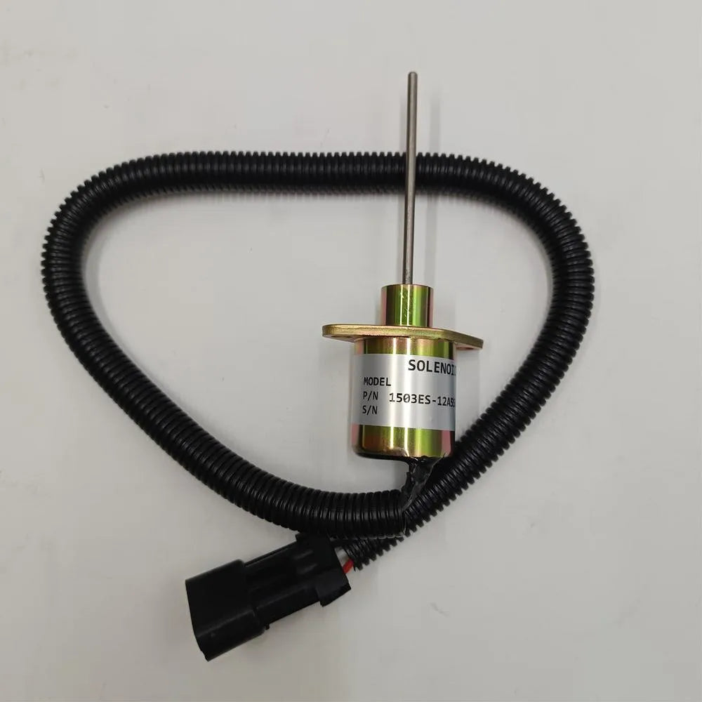 1503ES-12A5SUC9SCC28 12V Fuel Flameout Solenoid Valve 25-38109-05S for Kubota-Replacement Aftermarket Parts