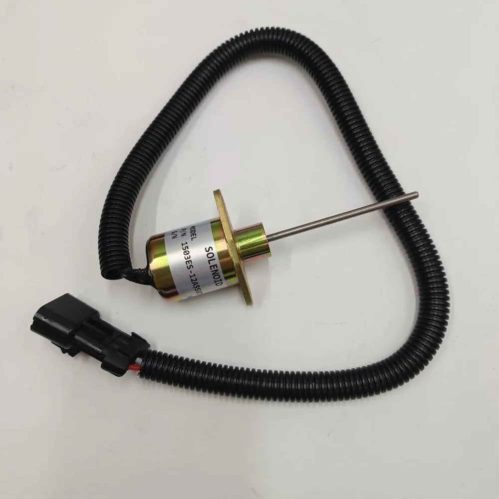 1503ES-12A5SUC9SCC28 12V Fuel Flameout Solenoid Valve 25-38109-05S for Kubota-Replacement Aftermarket Parts
