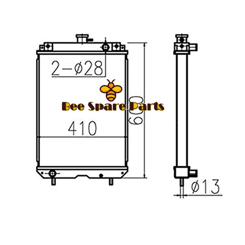 Water Tank Radiator for Hitachi EX185-6045 Excavator