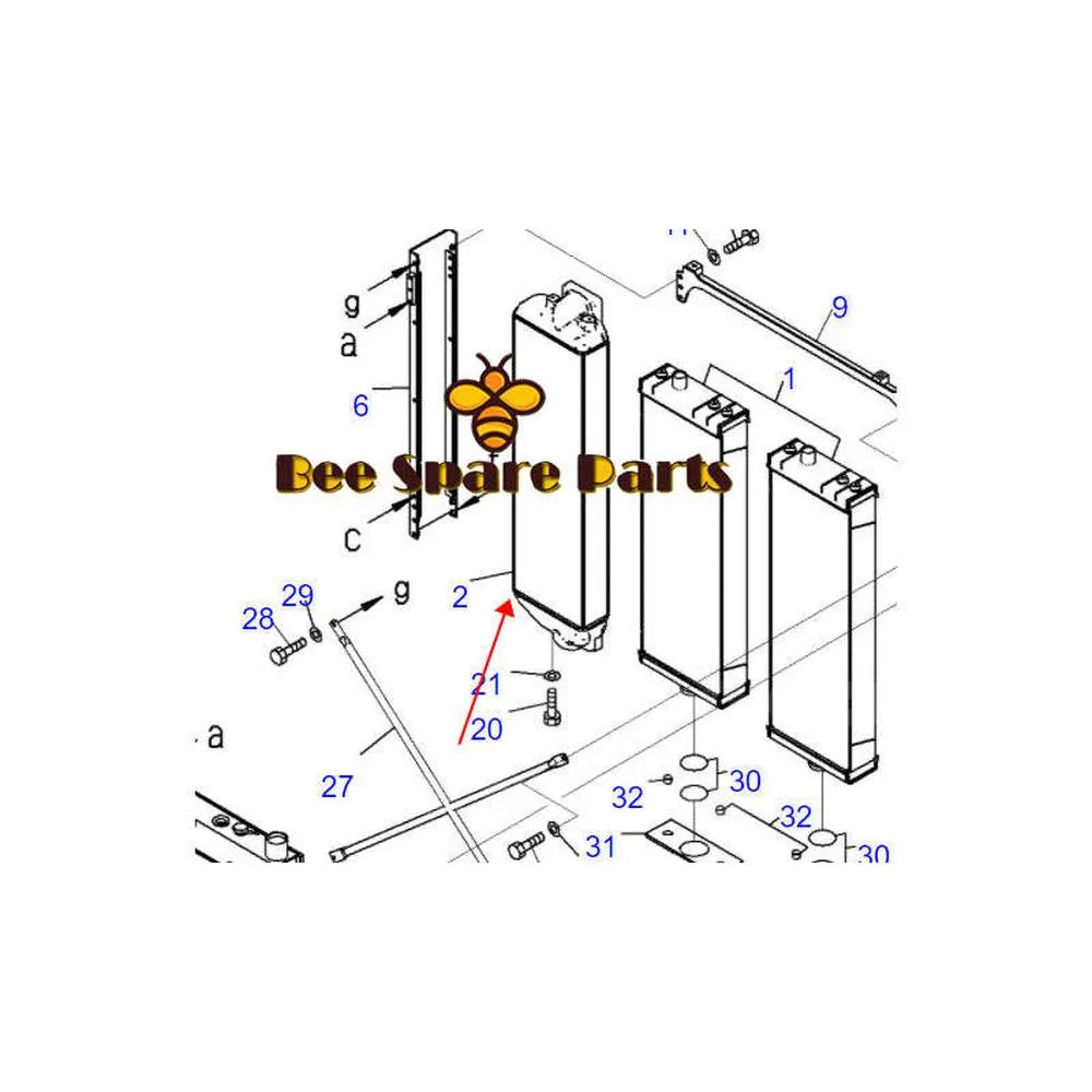 17A-03-41122 17A0341122 OIL COOLER For D155A D155AX-BeeSpareParts