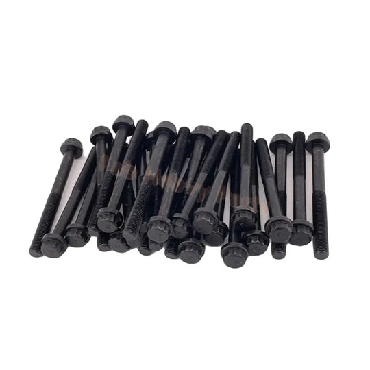 17Pcs Cylinder Head Bolt 6204-13-1610 for Komatsu Engine 3D95 4D95 6D95-Replacement Aftermarket Parts