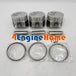 New 3 Sets STD Piston Kit With Ring 119623-22080 Fit For Yanmar 3TNE74 Engine 74MM-Replacement Aftermarket Parts