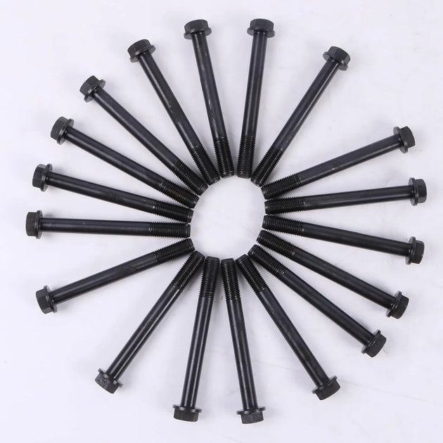 18Pcs Cylinder Head Bolt 119174-01200 11917401200 Replacement for Yanmar 4TNE106 4TNV106 4TNV106T 4LHA 4LH-STE Replacement for Komatsu 4D106 Engine-BeeSpareParts