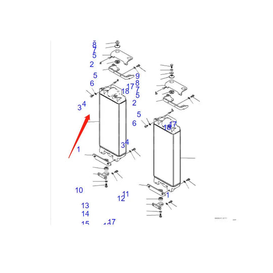 198-03-75590 1980375590 AFTER COOLER For KOMATSU D475A D475ASD-BeeSpareParts