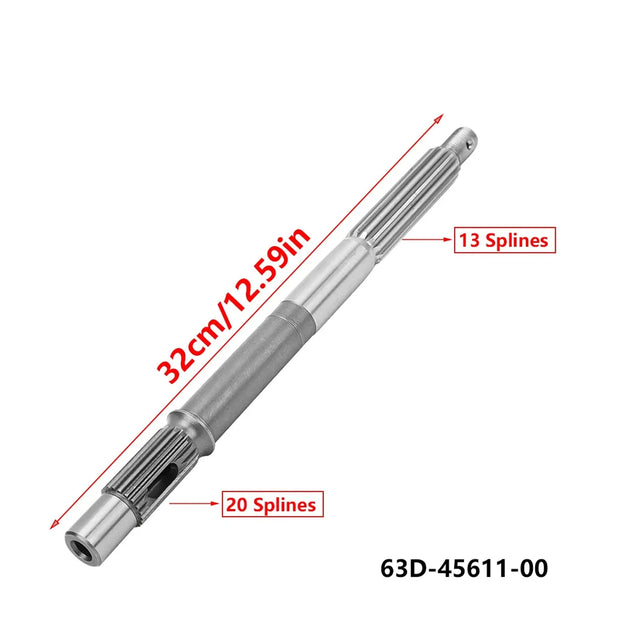 Propeller Shaft 63D-45611-00 For Yamaha 4 Stroke 30HP 40HP 50HP 60HP Outboard-Replacement Aftermarket Parts