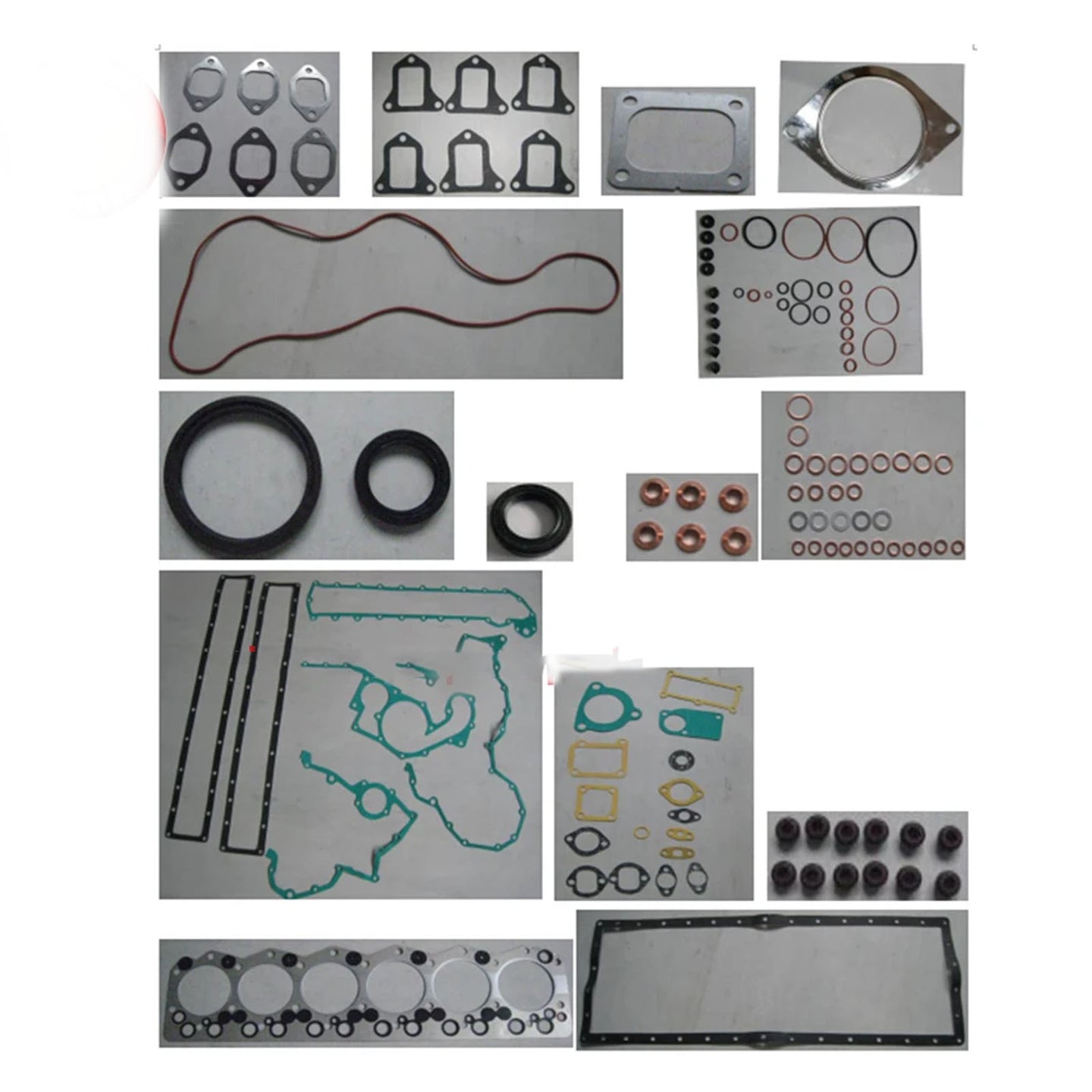 For Komatsu SA6D108 Engine PC300LC-5 Excavator Overhaul Gasket Kit 6222-K1-3001 6222-K2-3001