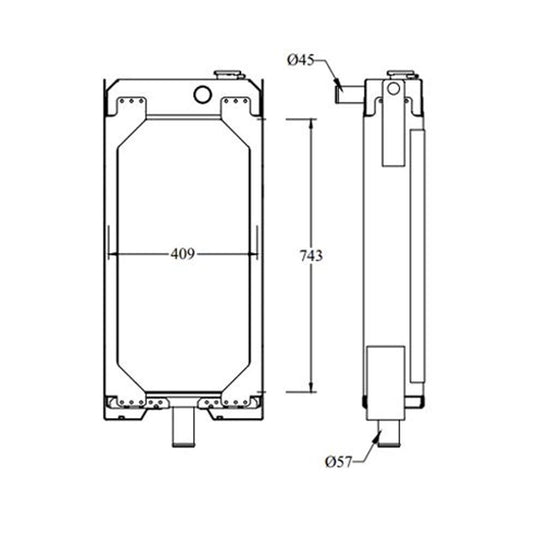 6N7454 RADIATOR GP Fits Caterpillar 953