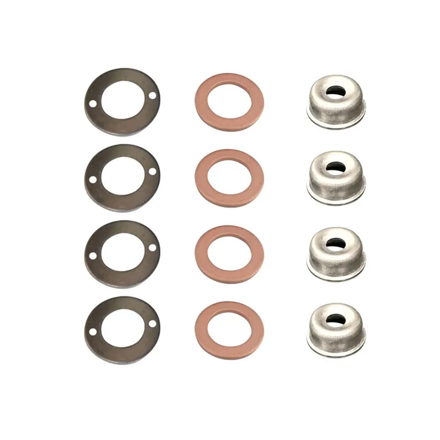 4PCS Injector Seal Kit With Heat Shield 19077-53650 Compatible for Kubota Engine D722 D905 D1005 D1105 V1505 V3300 V3600