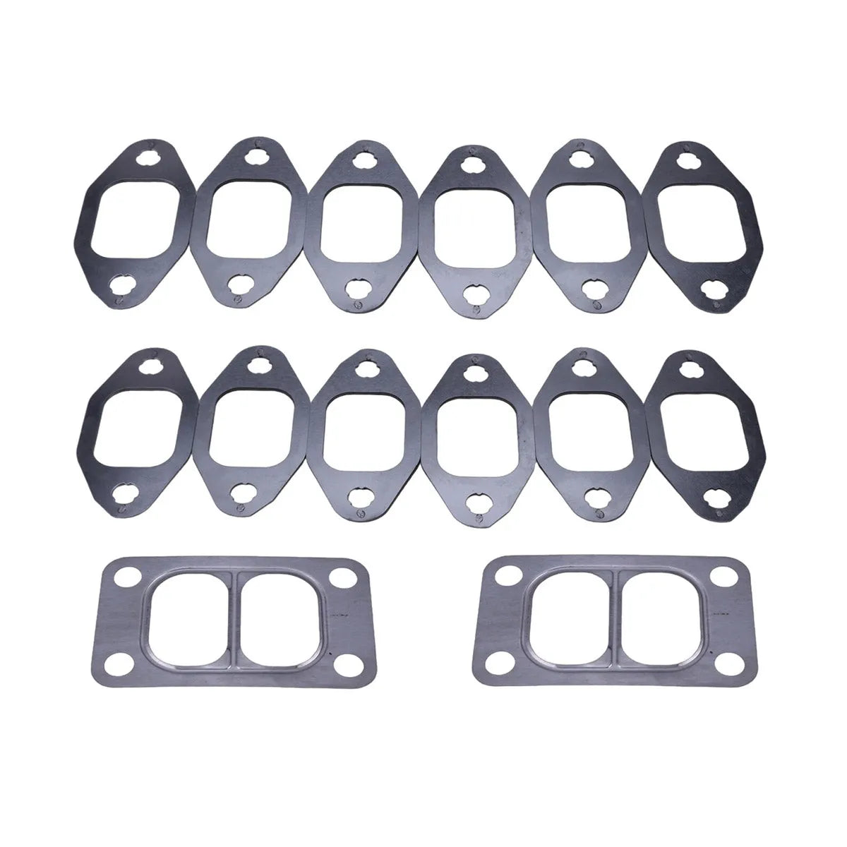 New Exhaust Manifold Gasket Kit for Dodge Cummins 12V 4BT 6BT 3.9 5.9L Engine-Replacement Aftermarket Parts