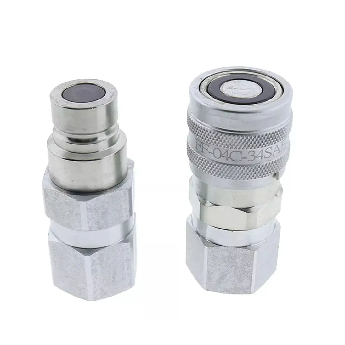 Hydraulic Flat Face Coupler Kit AT312470 KV14216 for John Deere 240 328 332 320D-Replacement Aftermarket Parts