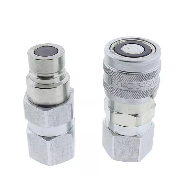 Hydraulic Flat Face Coupler Kit AT312470 KV14216 for John Deere 240 328 332 320D-Replacement Aftermarket Parts