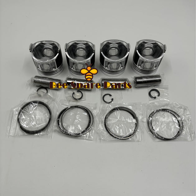 New 4 Sets STD Piston Kit With Ring 115017581 21401831 Fit For Perkins 404C 404D Engine 84MM