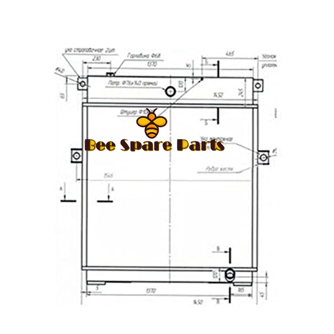 Water Tank Radiator 21N-03-37700 for Komatsu Excavator PC1250-7