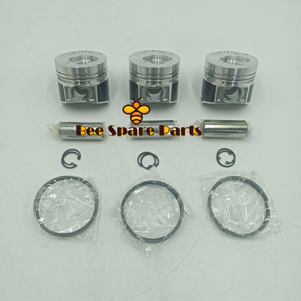 New 3 Sets STD Piston Kit With Ring 8-97176-891-0 Fit For Isuzu 3KC2 Engine 74MM-Replacement Aftermarket Parts