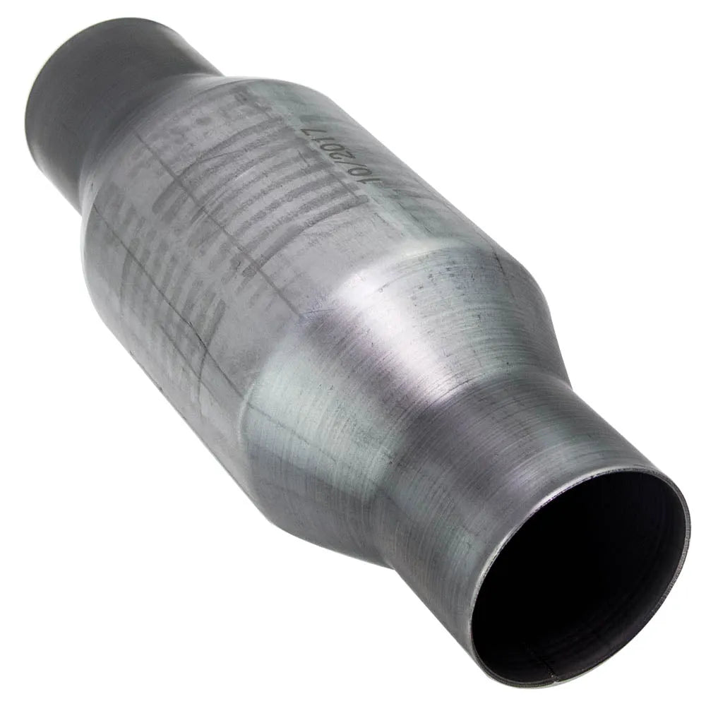 1pc Universal 2.5 Inch Catalytic Converter High Flow T409 Stainless Steel 410250-BeeSpareParts