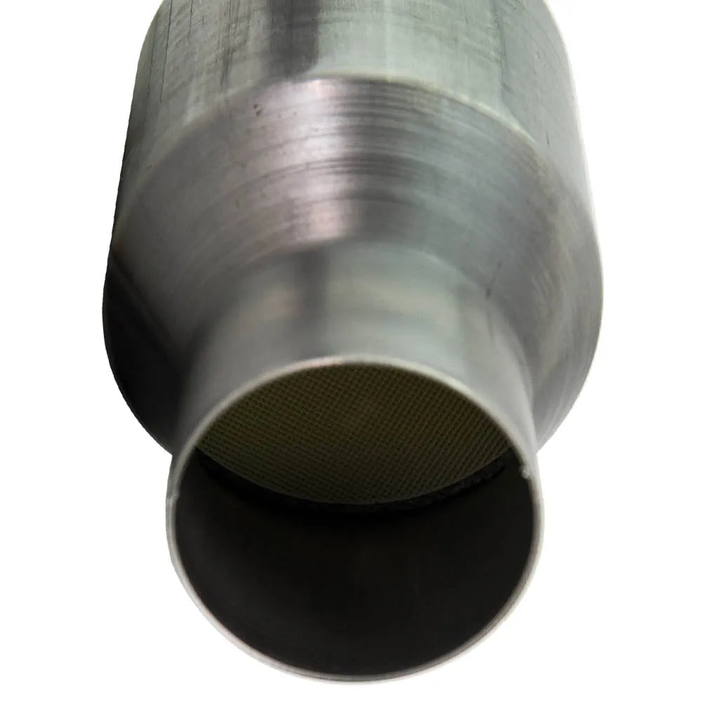 1pc Universal 2.5 Inch Catalytic Converter High Flow T409 Stainless Steel 410250-BeeSpareParts