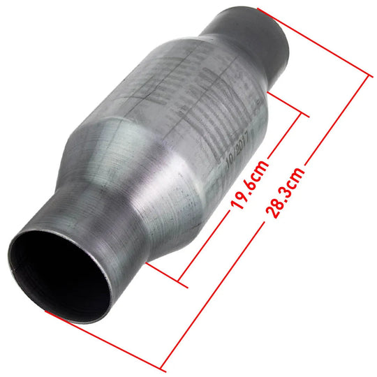 1pc Universal 2.5 Inch Catalytic Converter High Flow T409 Stainless Steel 410250-BeeSpareParts