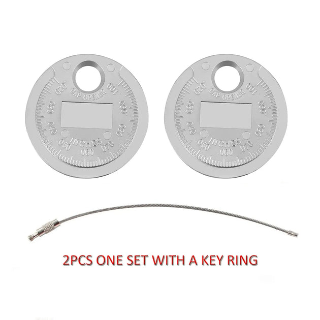 2 Pack Automobile And Motorcycle Spark Plug Gap Adjustment Tool 0.6-2.4mm Coin Type Spark Plug Gauge-BeeSpareParts