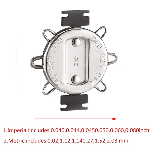 2 Pieces Spark Plug Tool Spark Plug Gauge Measuring Tool Wire Spark Plug Gauge Tool Adjustment Tool Metric Standard Inches Gauge for Motorcycles-BeeSpareParts